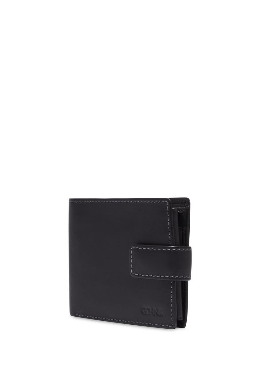 Black leather men's wallet PORMS-0700-99(Z26)