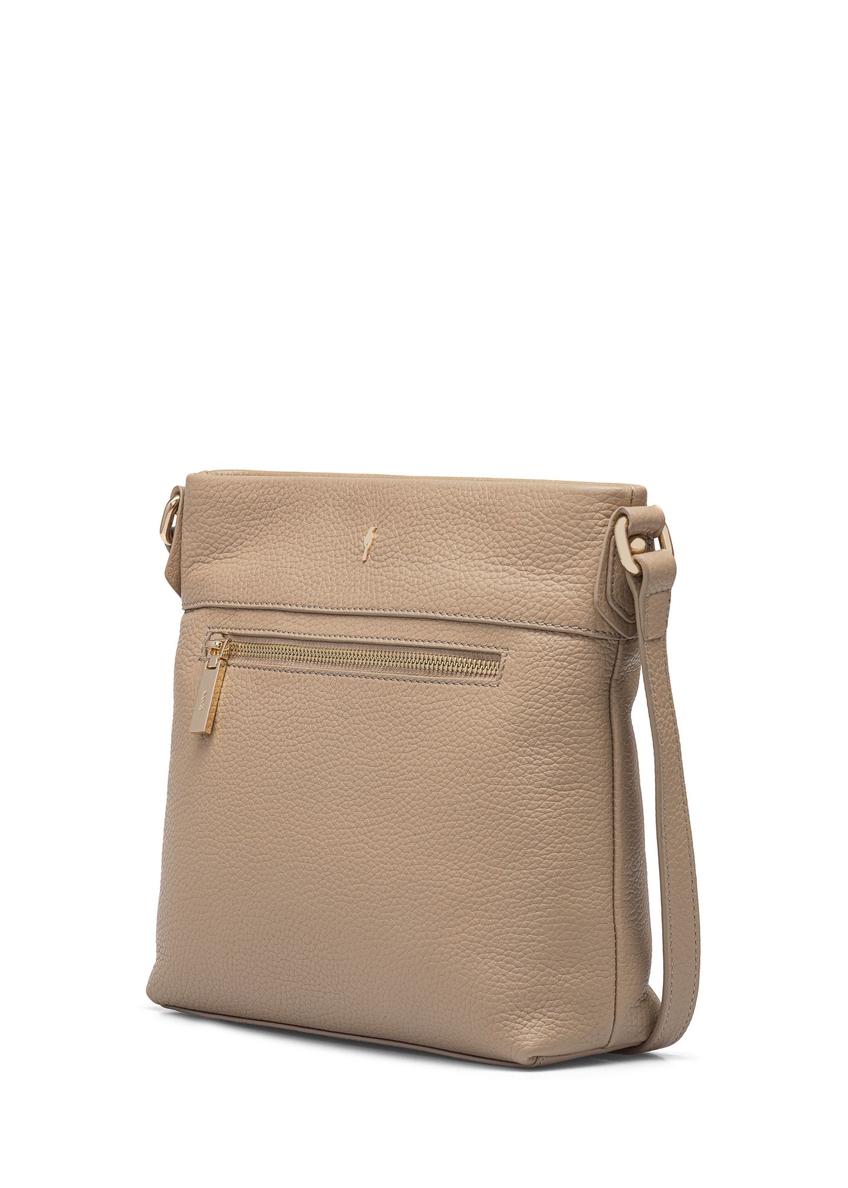 Beige leather women's shoulder bag TORES-0896C-80(W25)