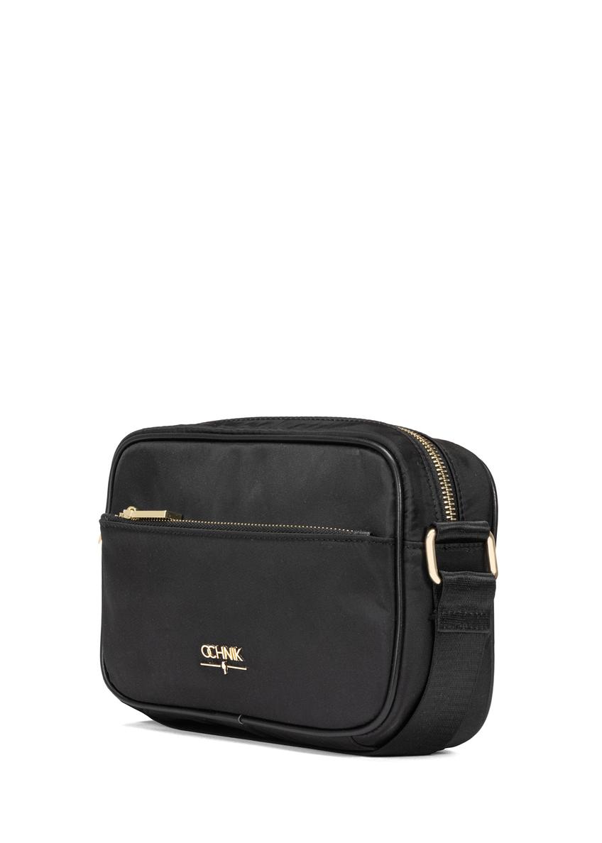 Black nylon women's messenger bag TOREN-0309-99(W25)