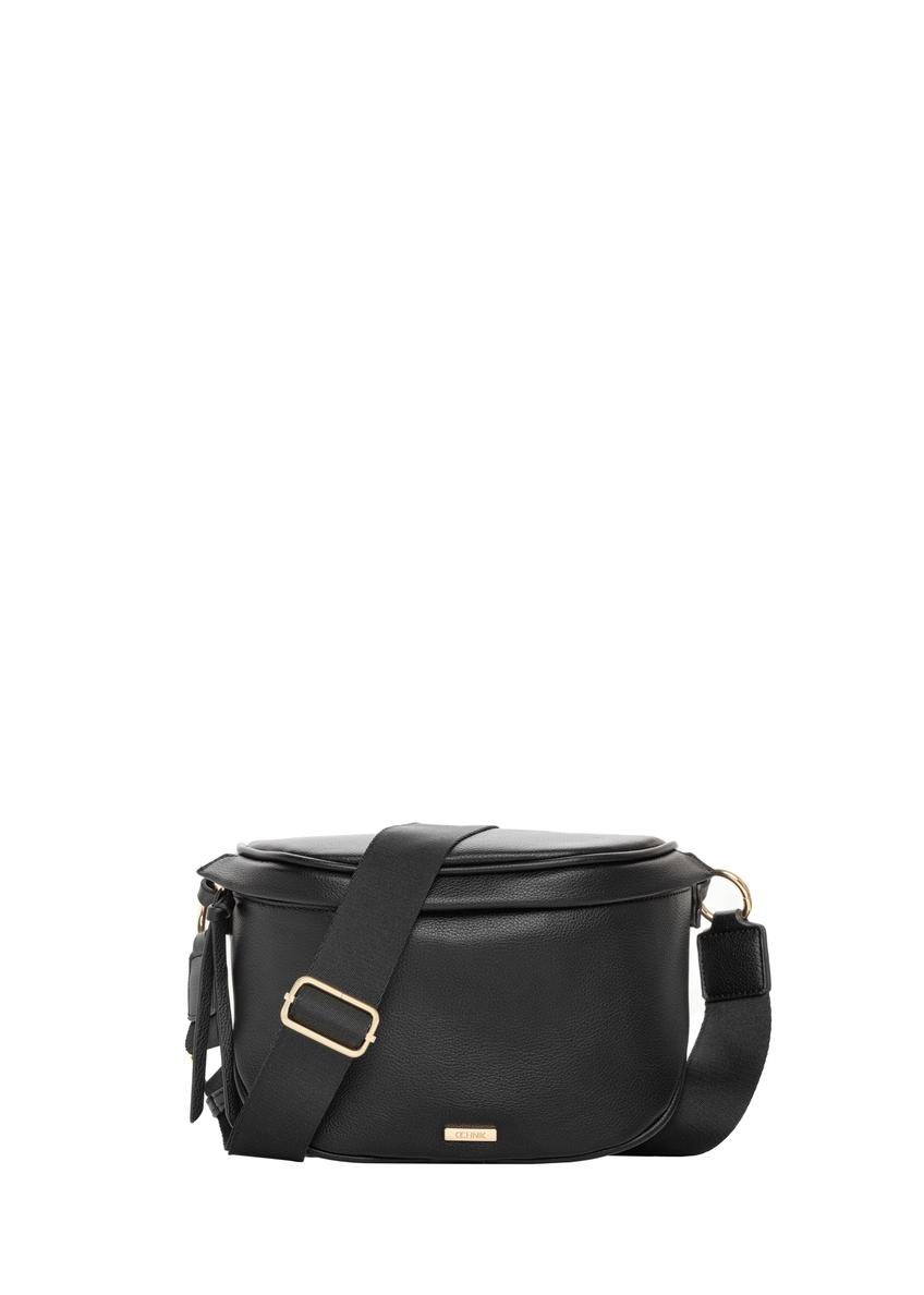 Large women's kidney bag in black TOREC-1266-99(Z26)
