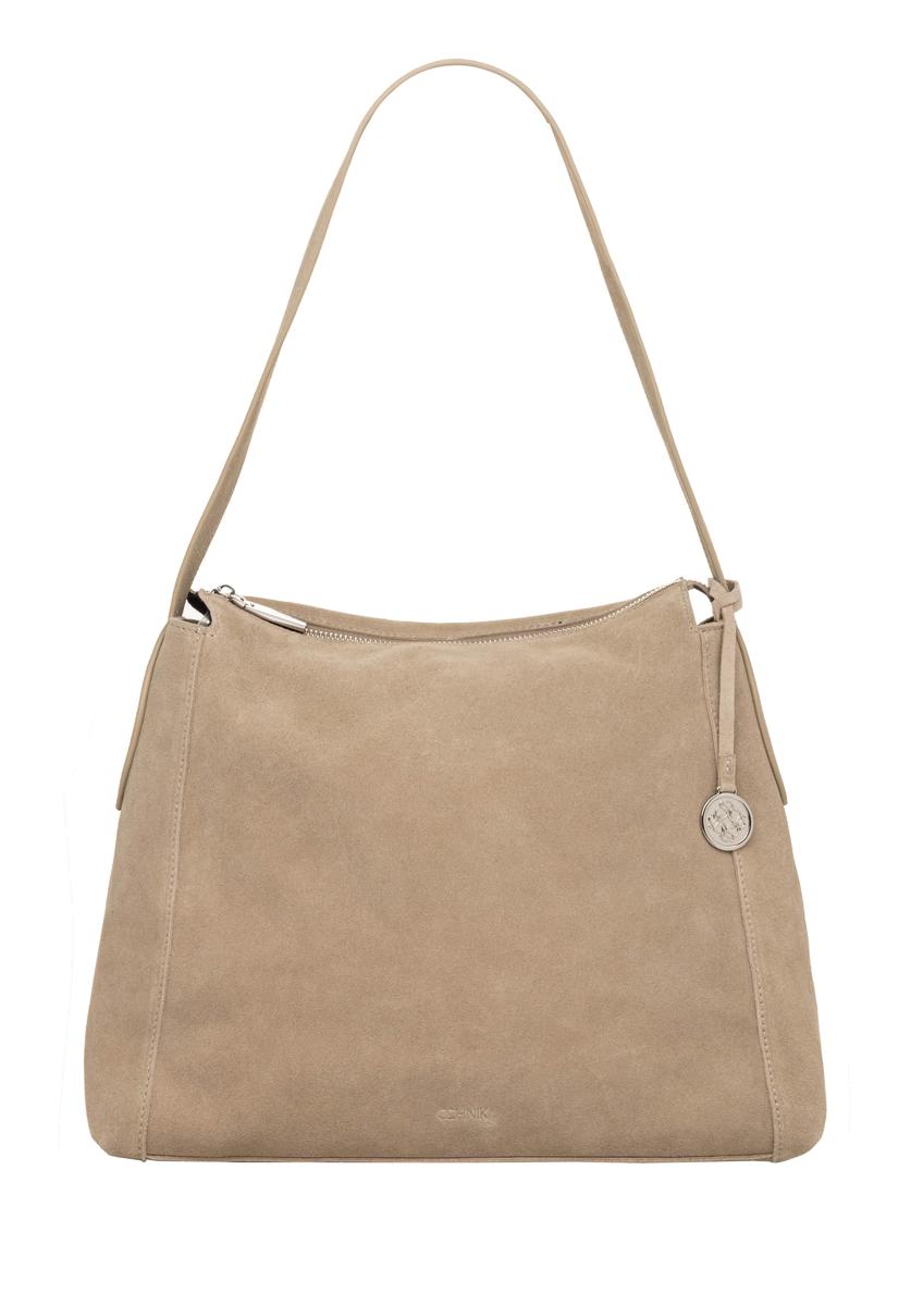 Cool beige suede shoulder bag TORES-1406-1K(Z26)