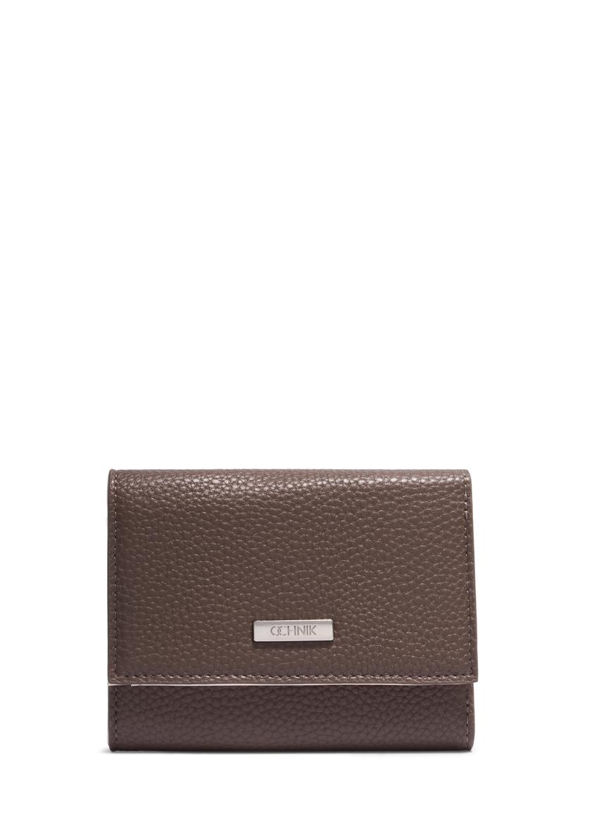 Dark beige women's wallet with cream interior POREC-0440-1K(Z26) - front product view, on white background.