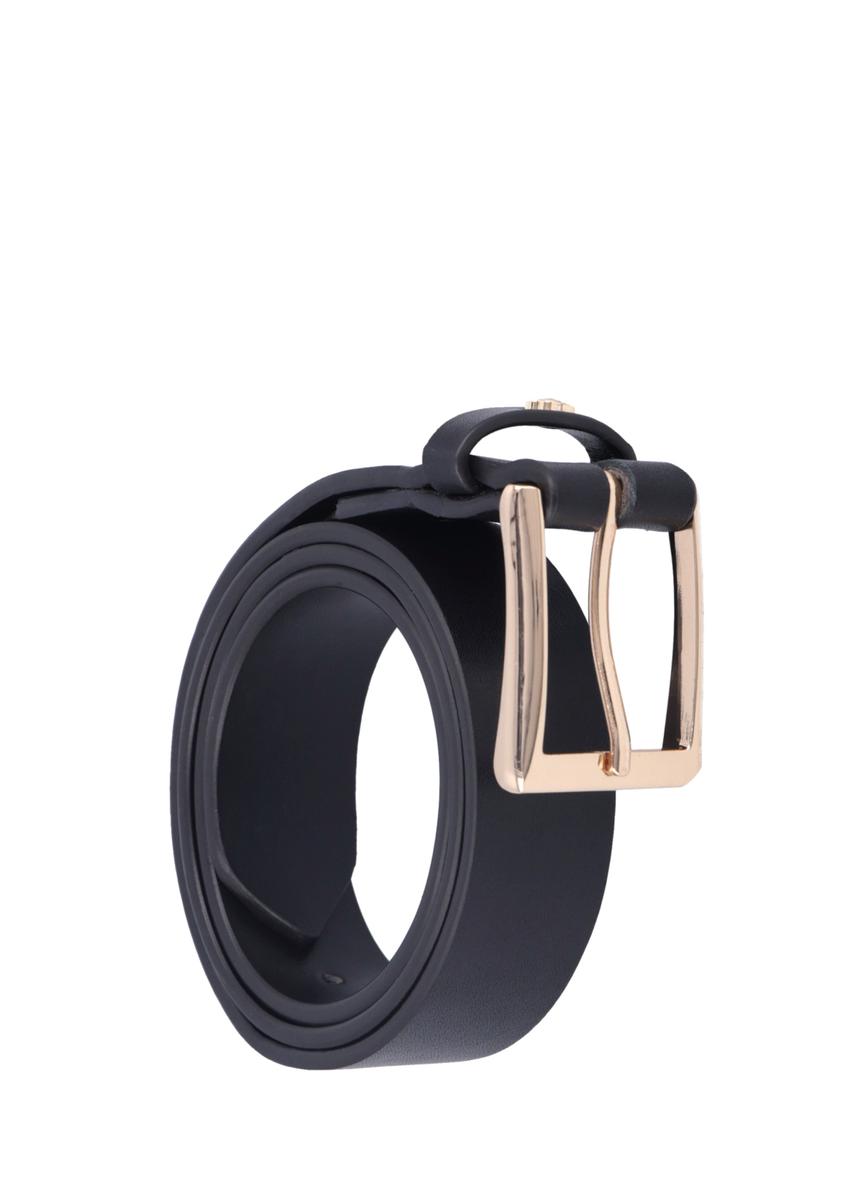 Black leather women's belt PASDS-0346-99(Z26)