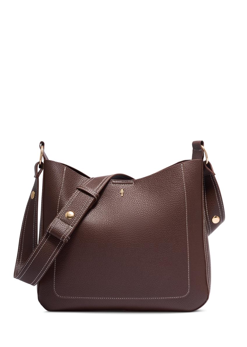 Brown women's hobo bag TOREC-1257-1H(Z26)