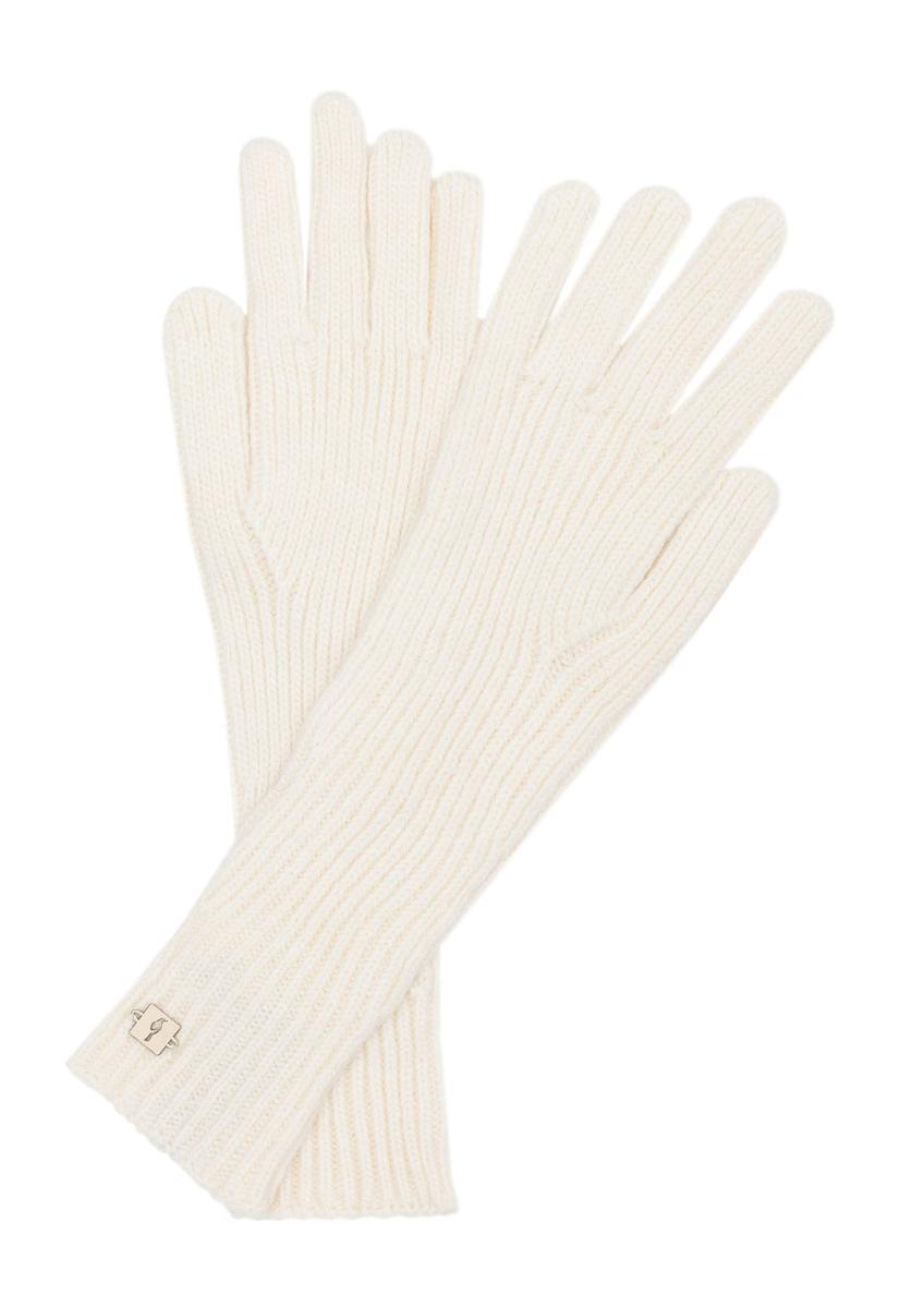 Long cream women's gloves REKDT-0030-80(Z24)-01