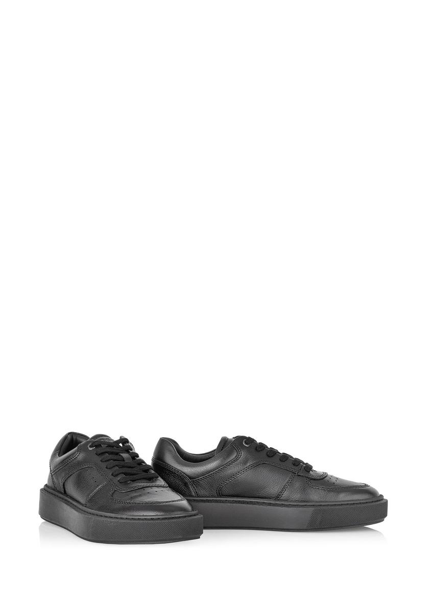 Black leather men's sports shoes BUTYM-0464-99(Z24)