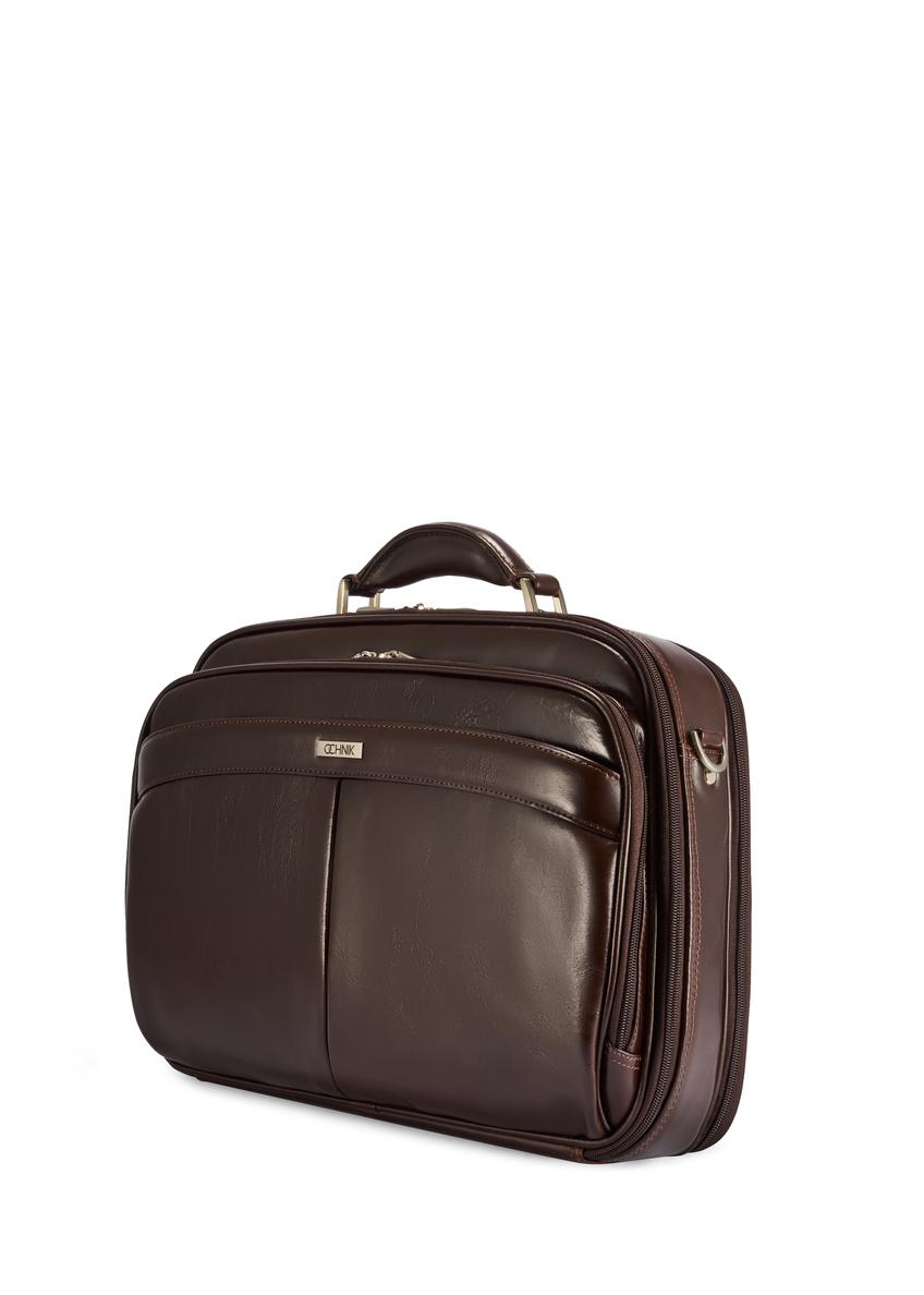 Brown leather men's laptop bag TORMS-0482-89(Z25)