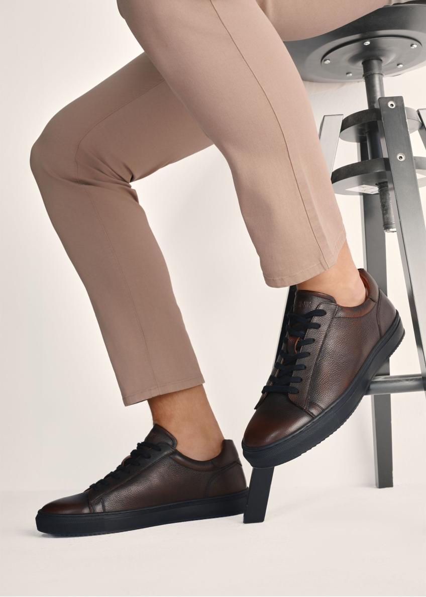 Men's brown leather shoes BUTYM-0519-1I(Z26)