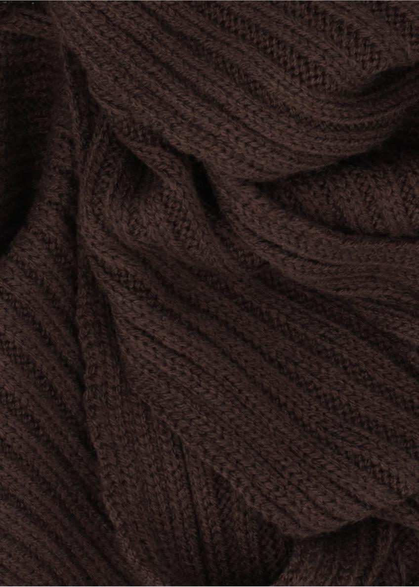 Brown men's winter scarf SZAMT-0016-1I(Z26)