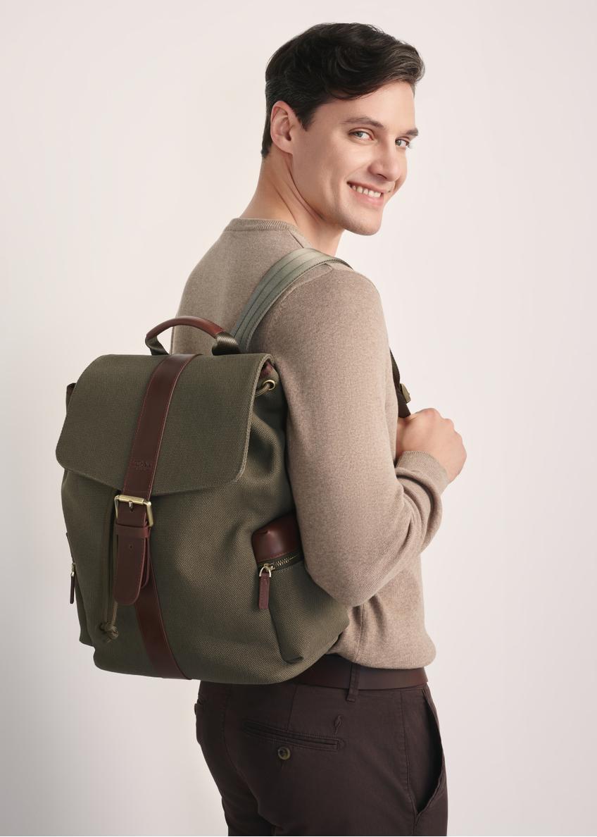 Men's khaki backpack TORMN-0371-55(Z25)