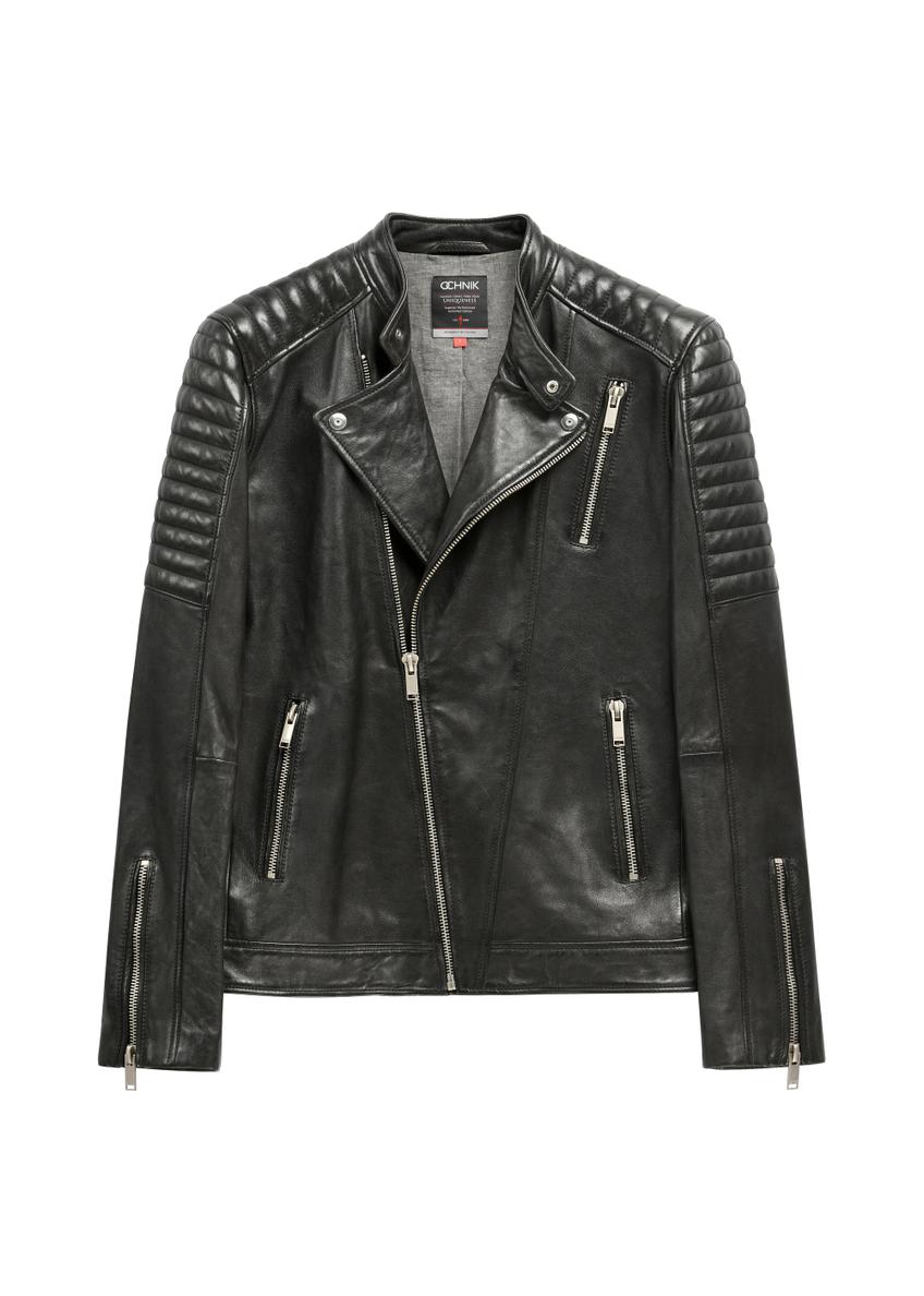 Men's leather biker jacket KURMS-0179L-99(KS)