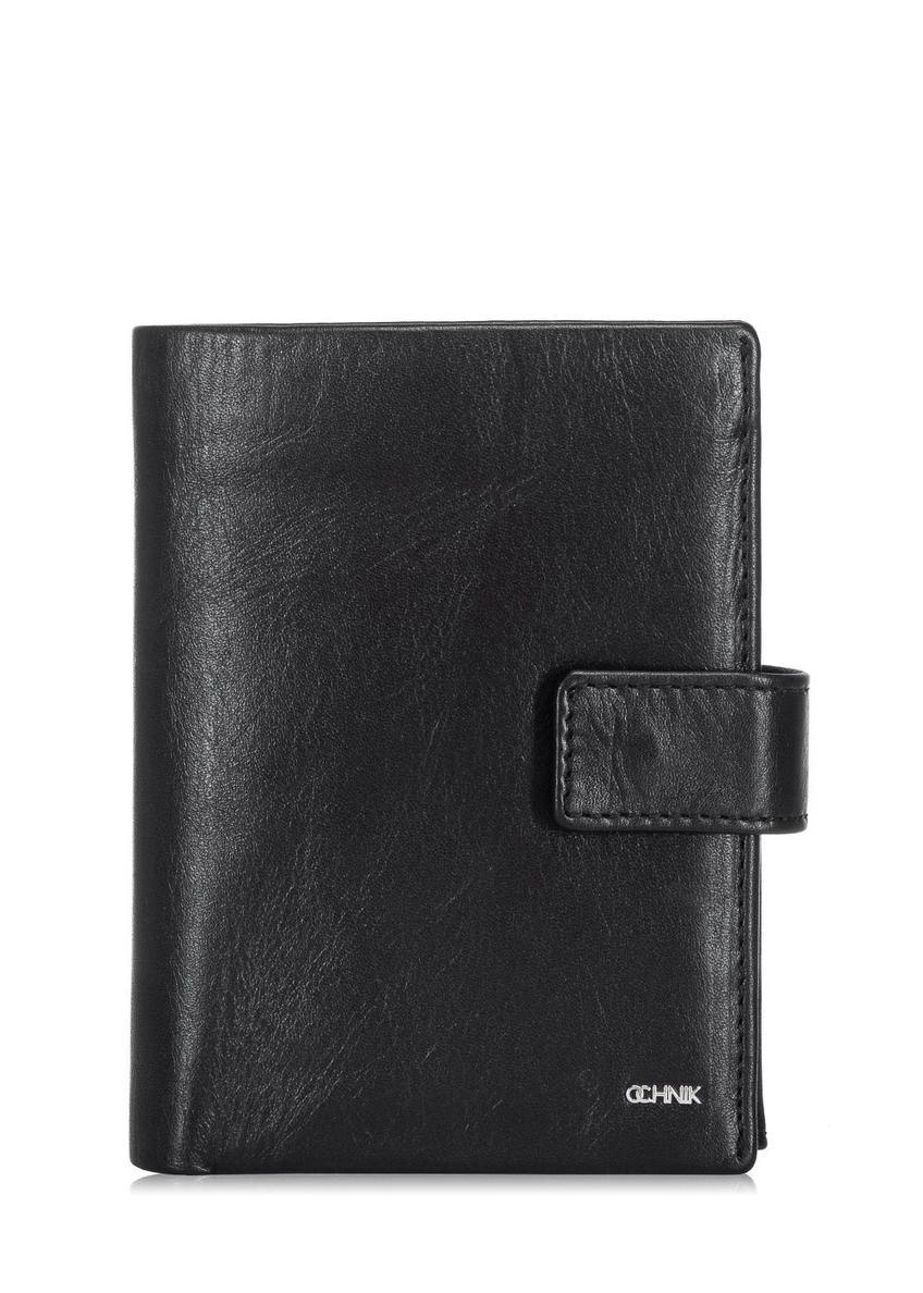 Black leather men's wallet PORMS-0407A-99(Z23)-01