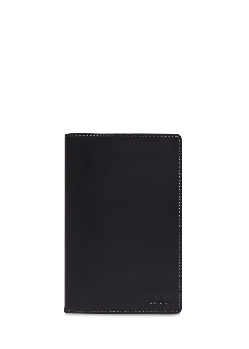 Black men's leather wallet PORMS-0706-99(Z26), front product view on white background.