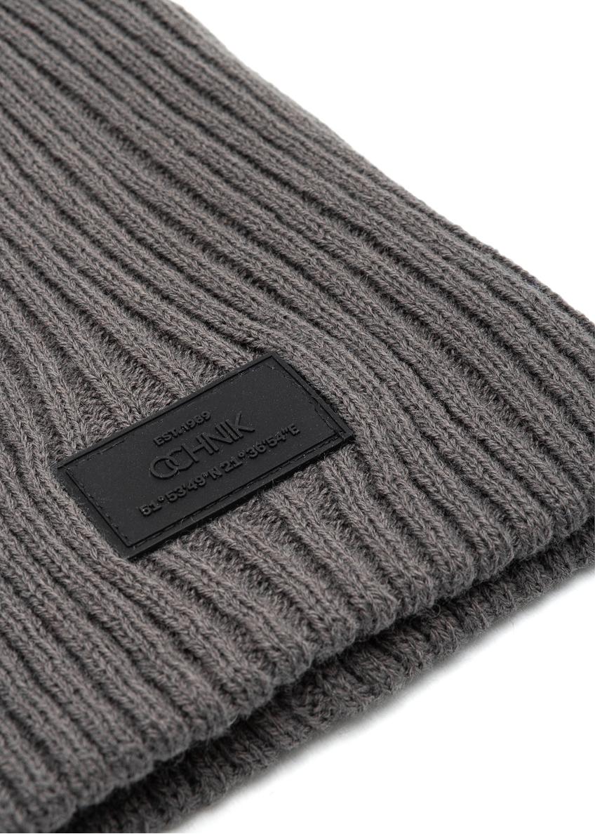 Men's graphite winter cap CZAMT-0011-91(Z25)