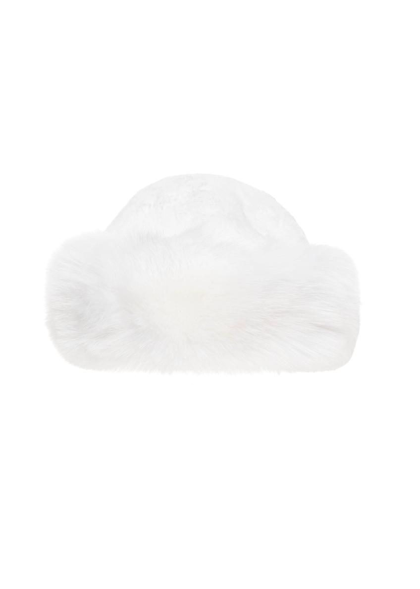Women's hat with natural fox fur CZADF-0050-0A
(Z26), front view on a white background.