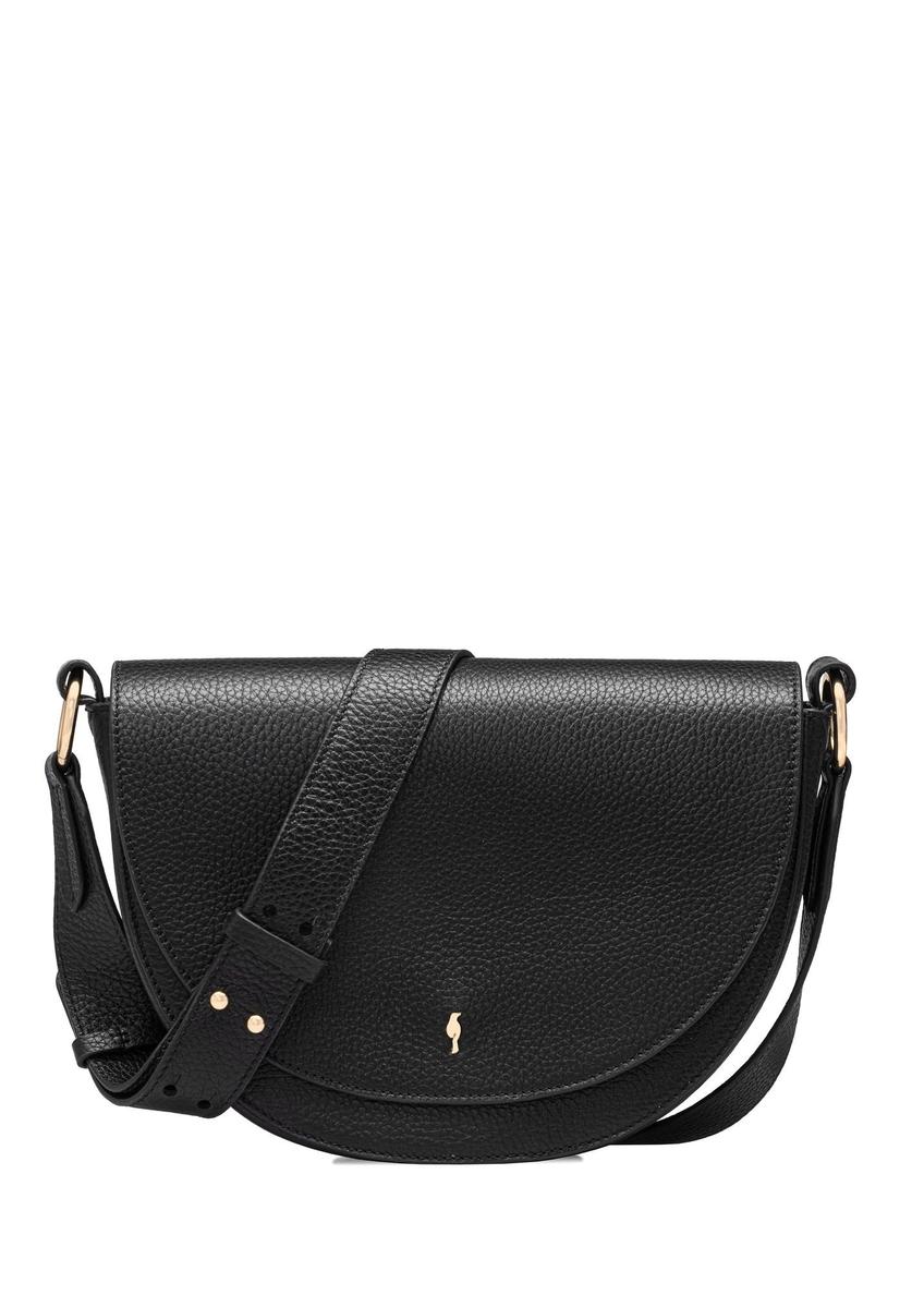 Black leather women's handbag TORES-0895D-99(Z25), front product view on white background.