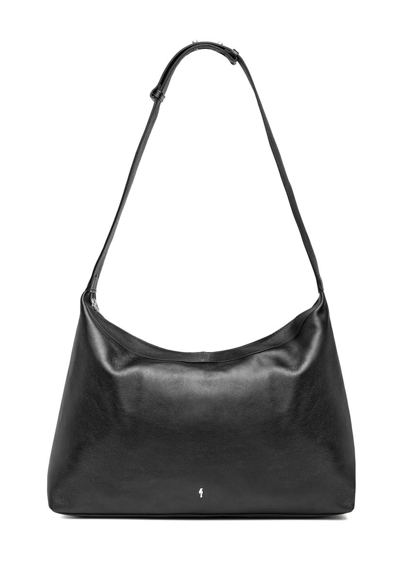 Black leather large handbag TORES-1239-99(W26)