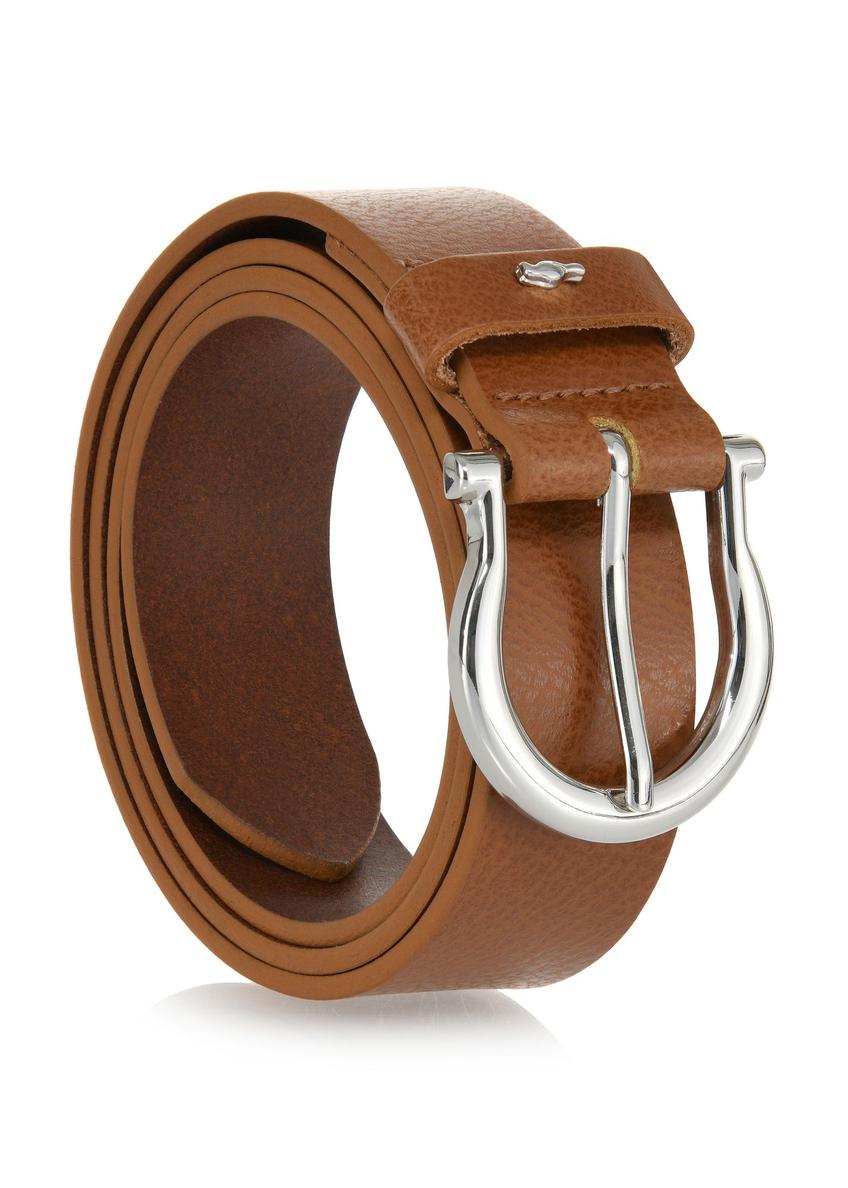 Brown leather women's belt PASDS-0274A-89(W24)