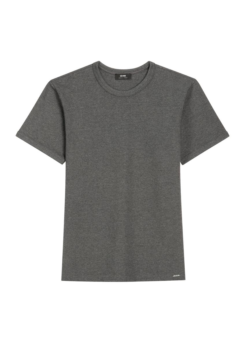 Men's graphite cotton T-shirt TSHMT-0153-9D(Z26)