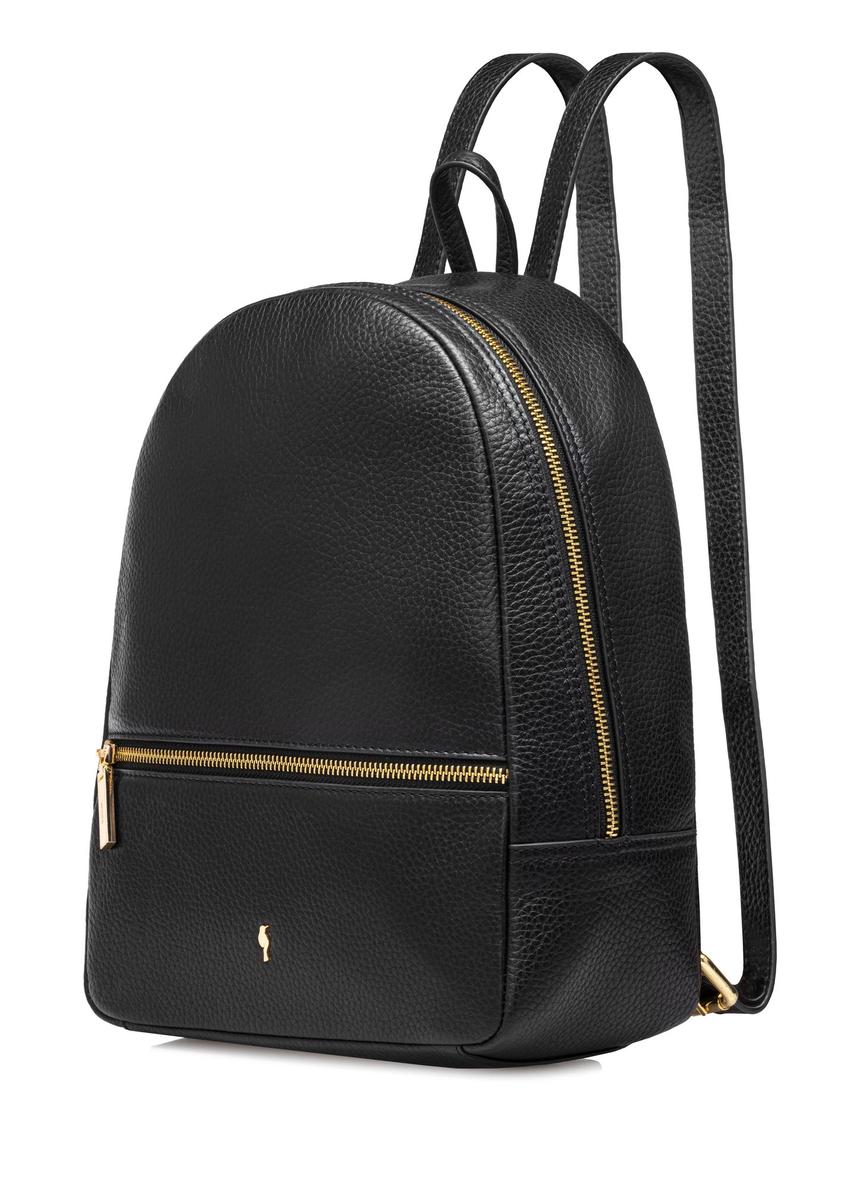 Black leather women's backpack TORES-0898C-99(W25)