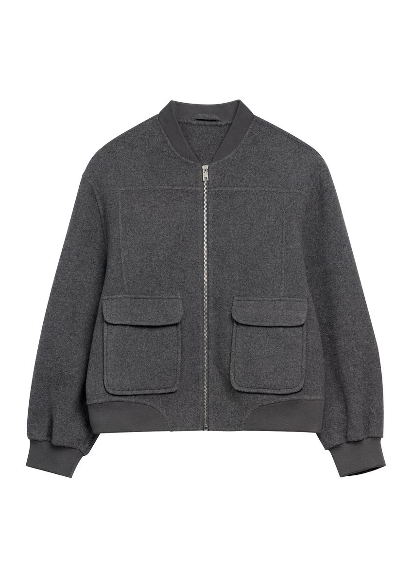 Women's short wool jacket PLADT-0079-9D(Z26)