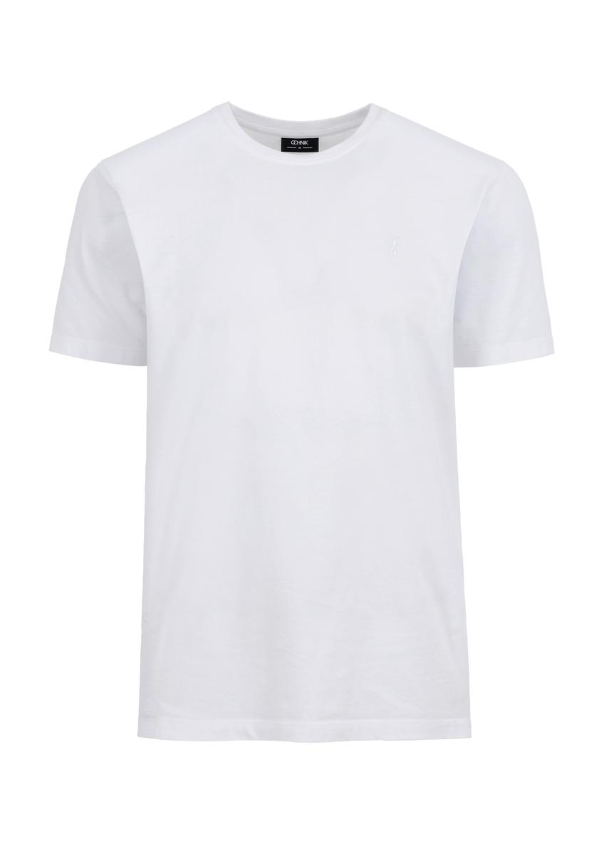 White men's T-shirt with logo TSHMT-0094-11(Z24)