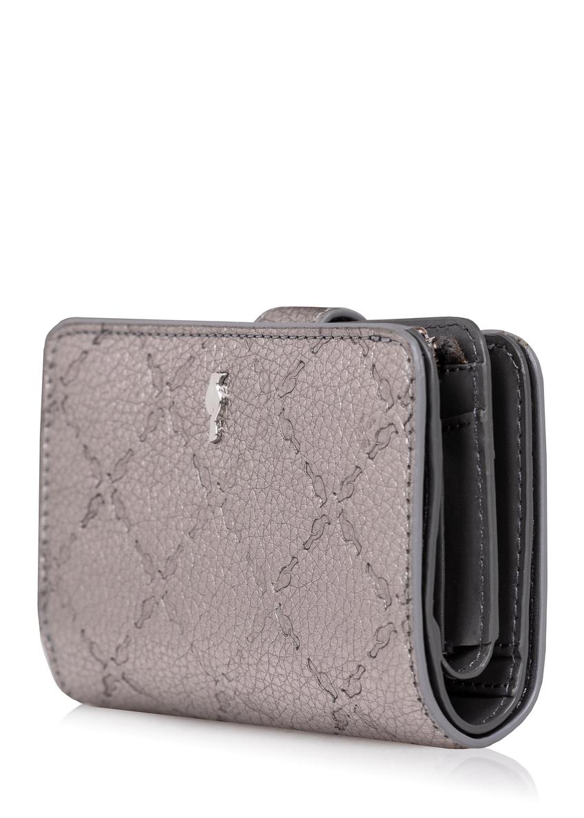 Women's silver leather wallet PORES-0874-92(Z23)