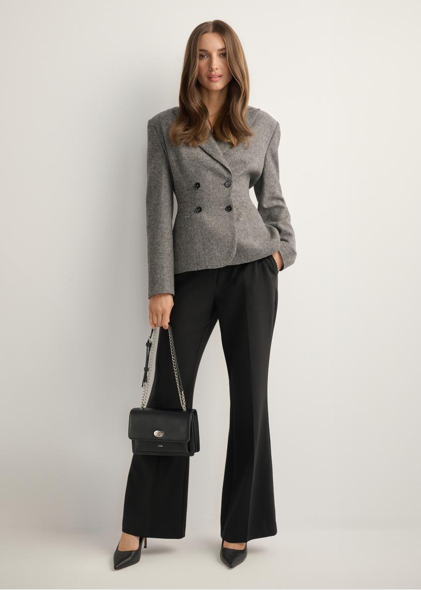 Small black women's handbag with an elegant clasp TOREC-1322-99(Z26)