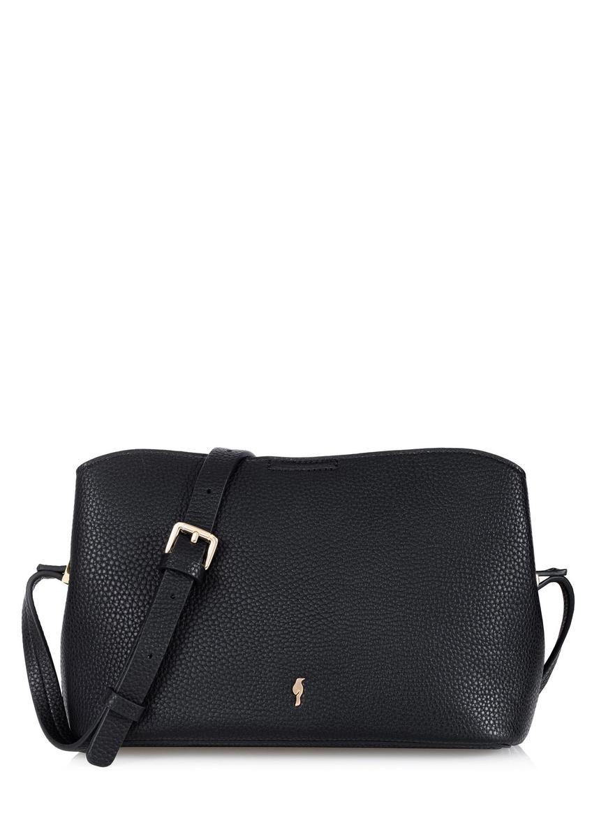 Black women's handbag with strap TOREC-0768A-99(W24)-07