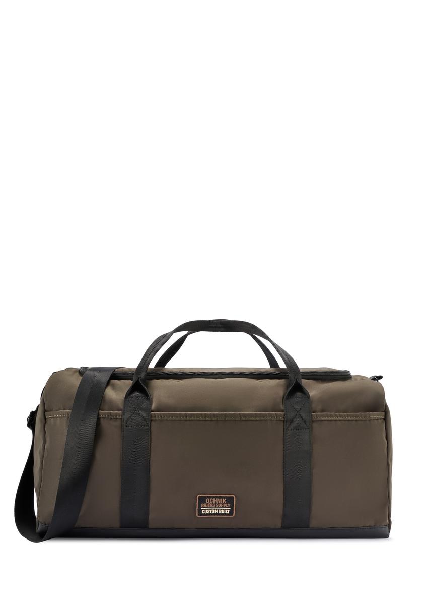 Khaki travel bag TORMN-0417-8D(W26) - front product view, on white background.