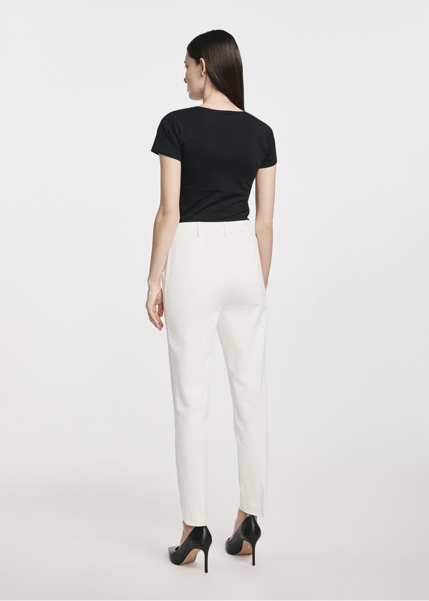 Women's cream-colored tailored pants SPODT-0090-12(W25)