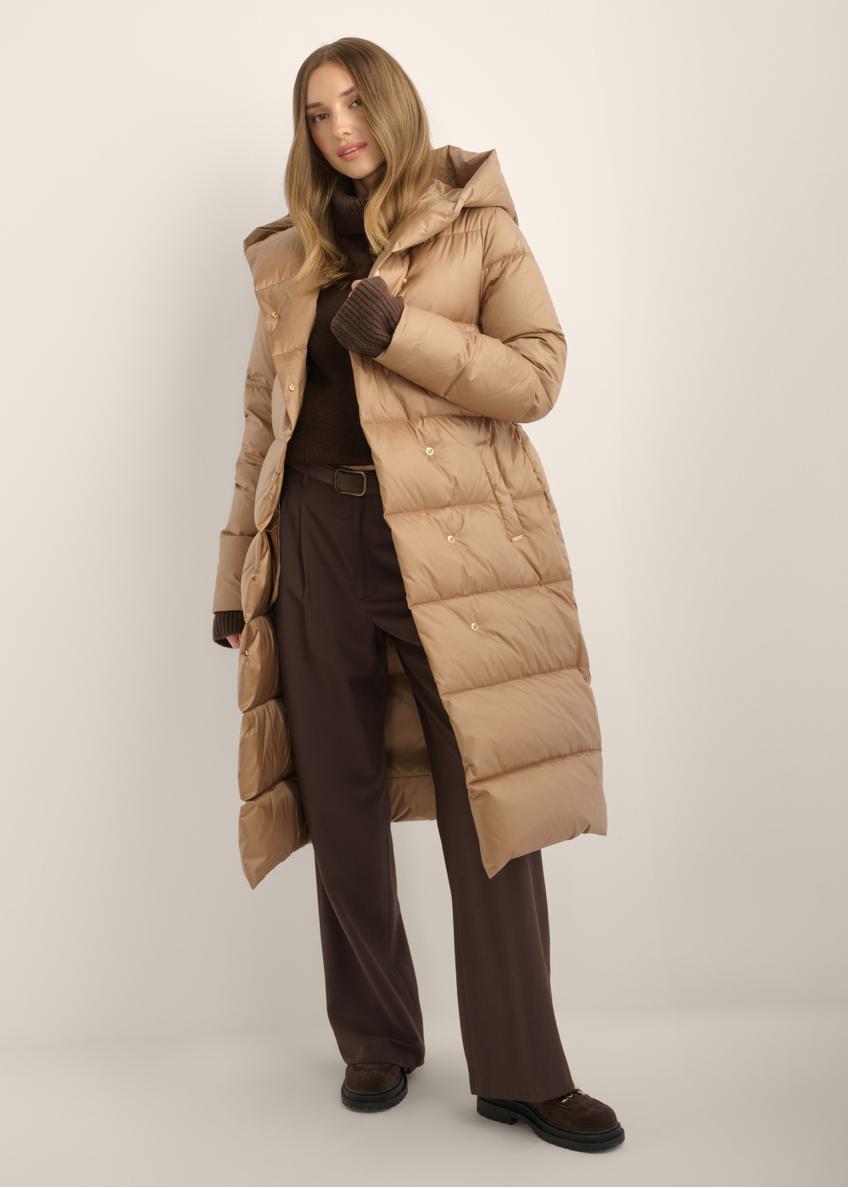 Long camel women's jacket KURDT-0662-1D(Z26)
