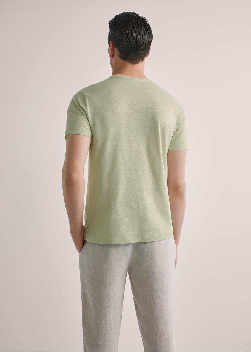 Men's cotton t-shirt in sage color TSHMT-0149-8F(W26)
