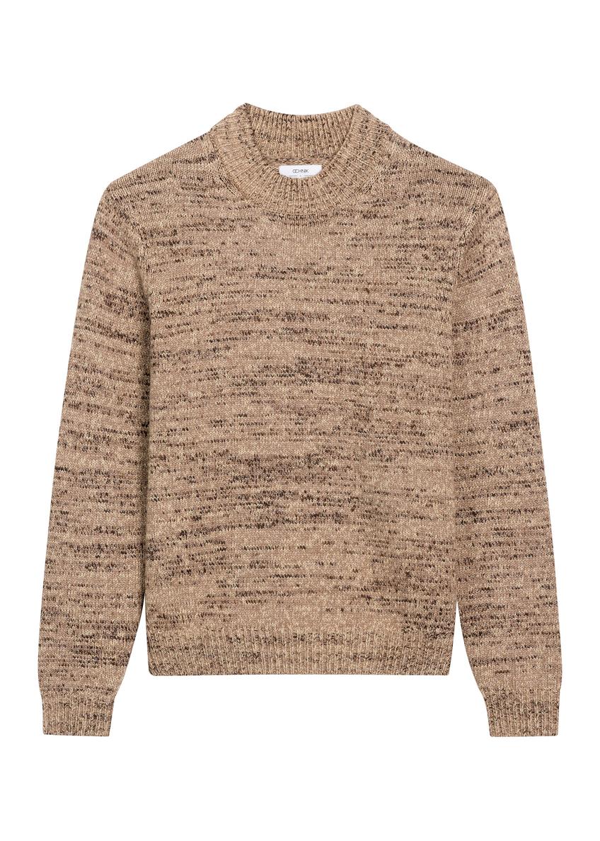 Brown men's sweater SWEMT-0194-1K(Z26)