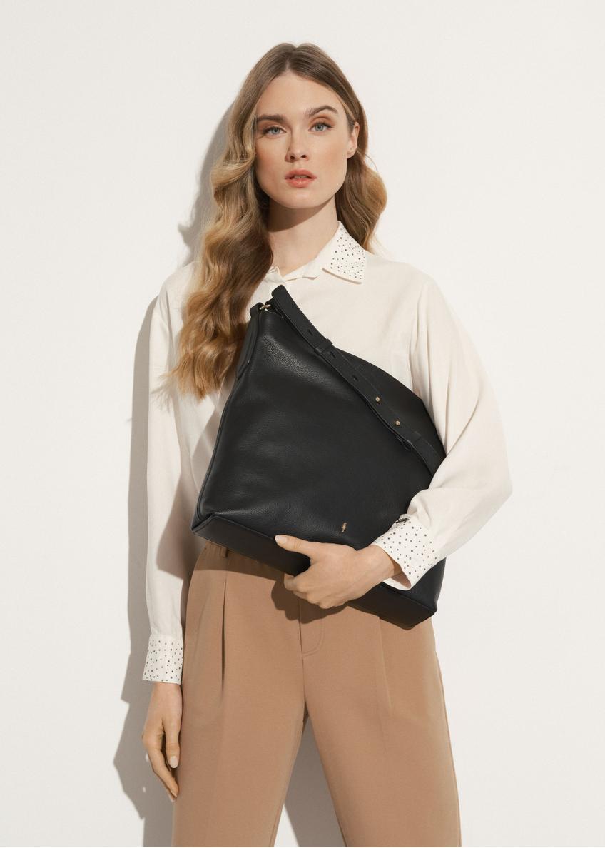 Women's leather hobo handbag TORES-0891-99(W23)