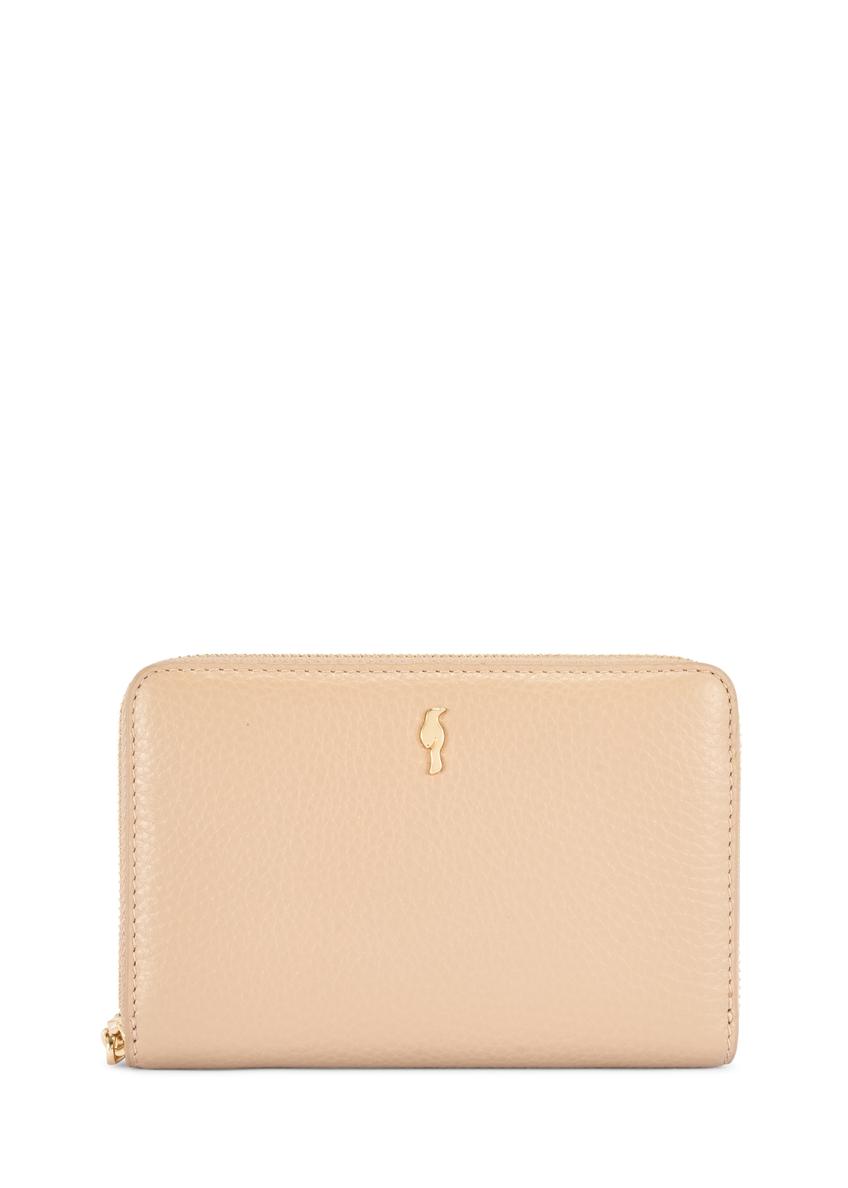 Beige leather medium women's wallet PORES-0898R-81(Z25)