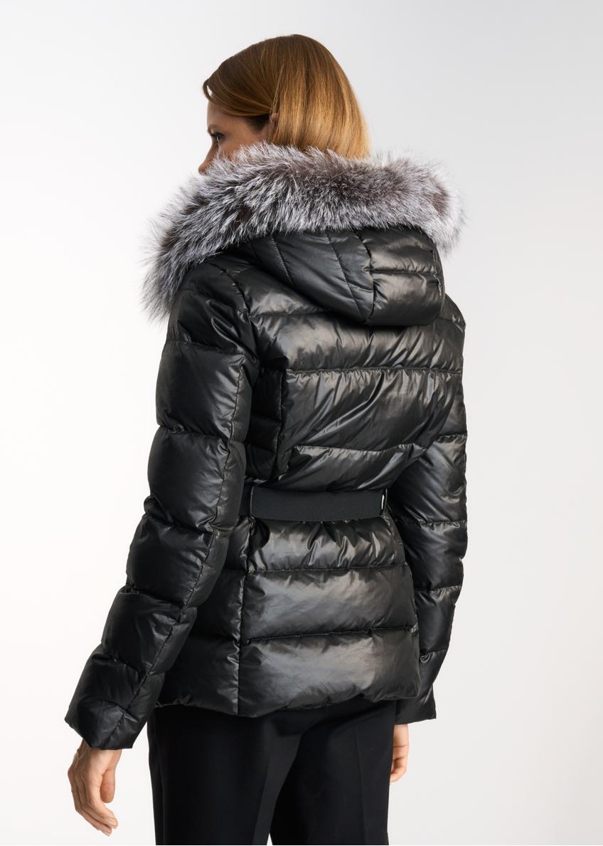 Women's down jacket with belt KURDT-0411-99(Z22)