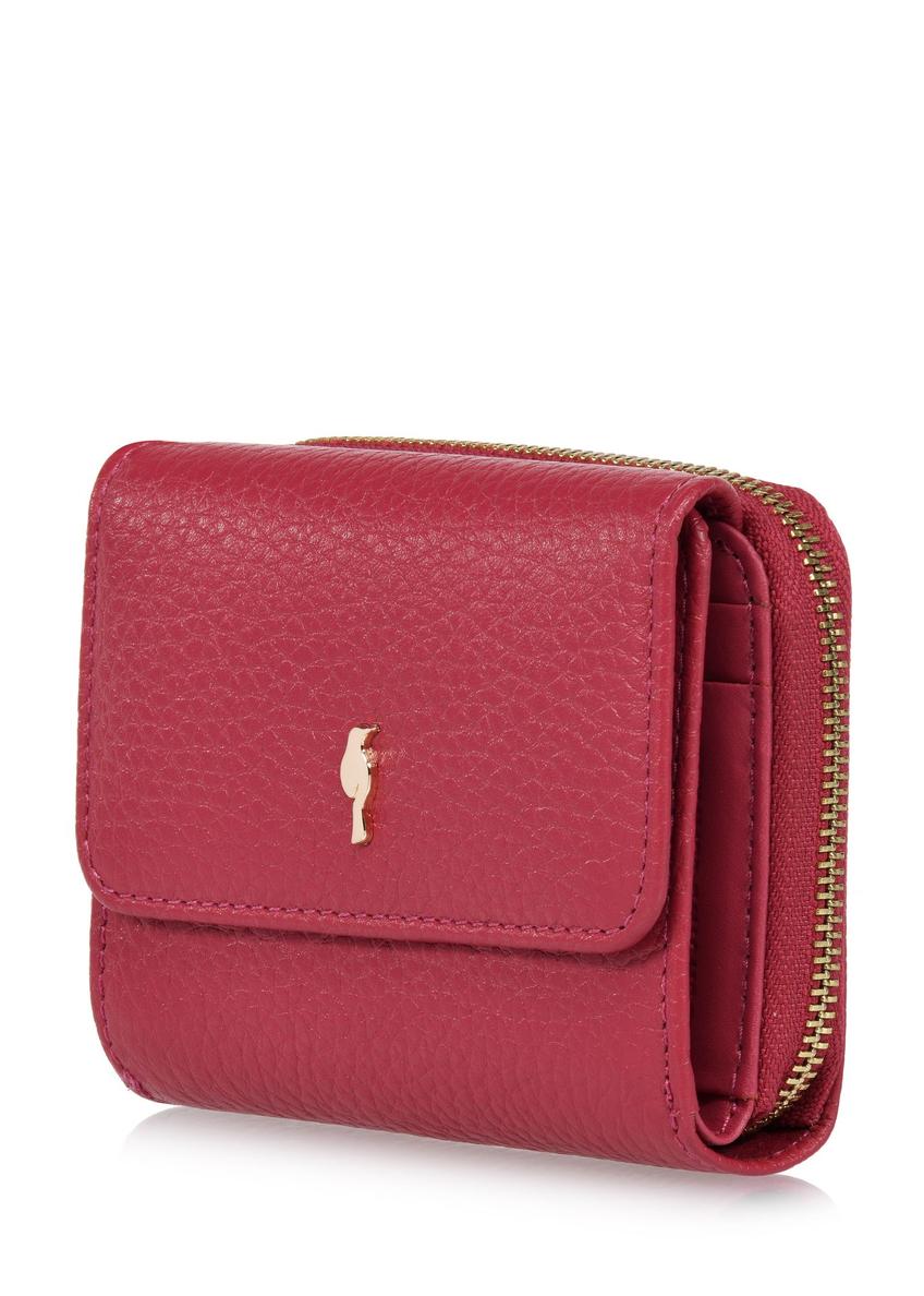 Pink leather women's wallet with RFID protection PORES-0817RFID-34(W24)