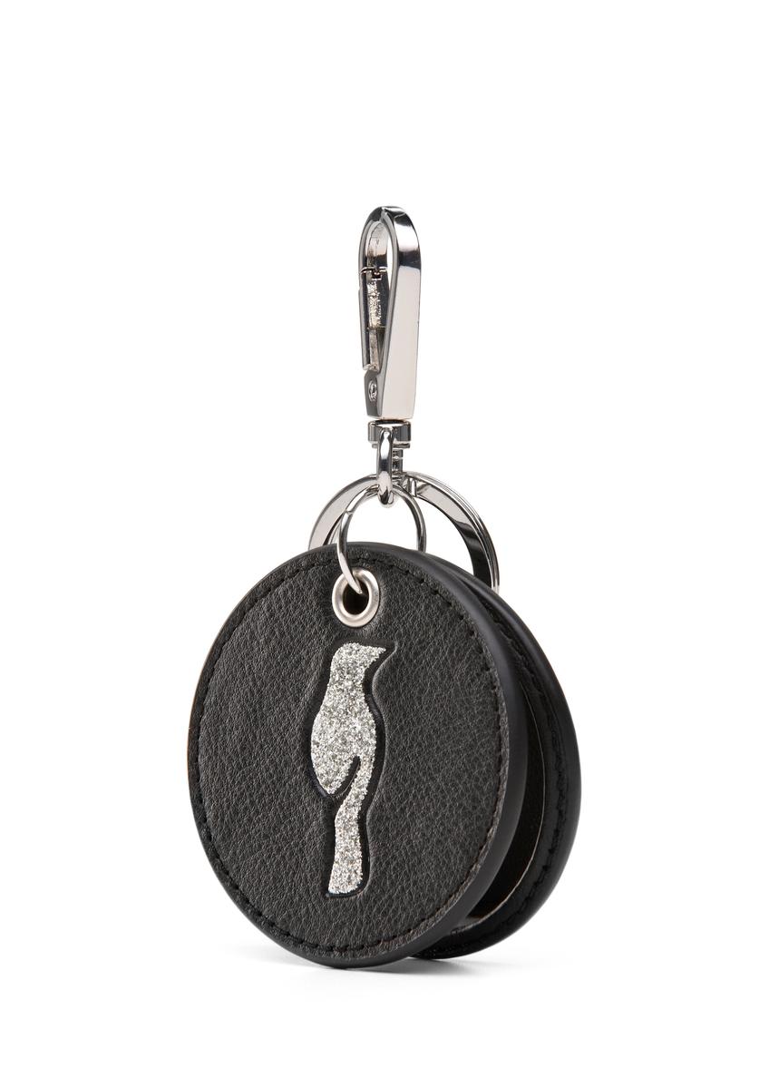 Black keychain with mirror BRELOK-0216-99(Z25)