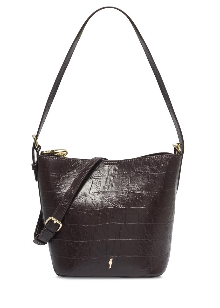 Burgundy croco women's handbag TOREC-1305-4D(Z26)