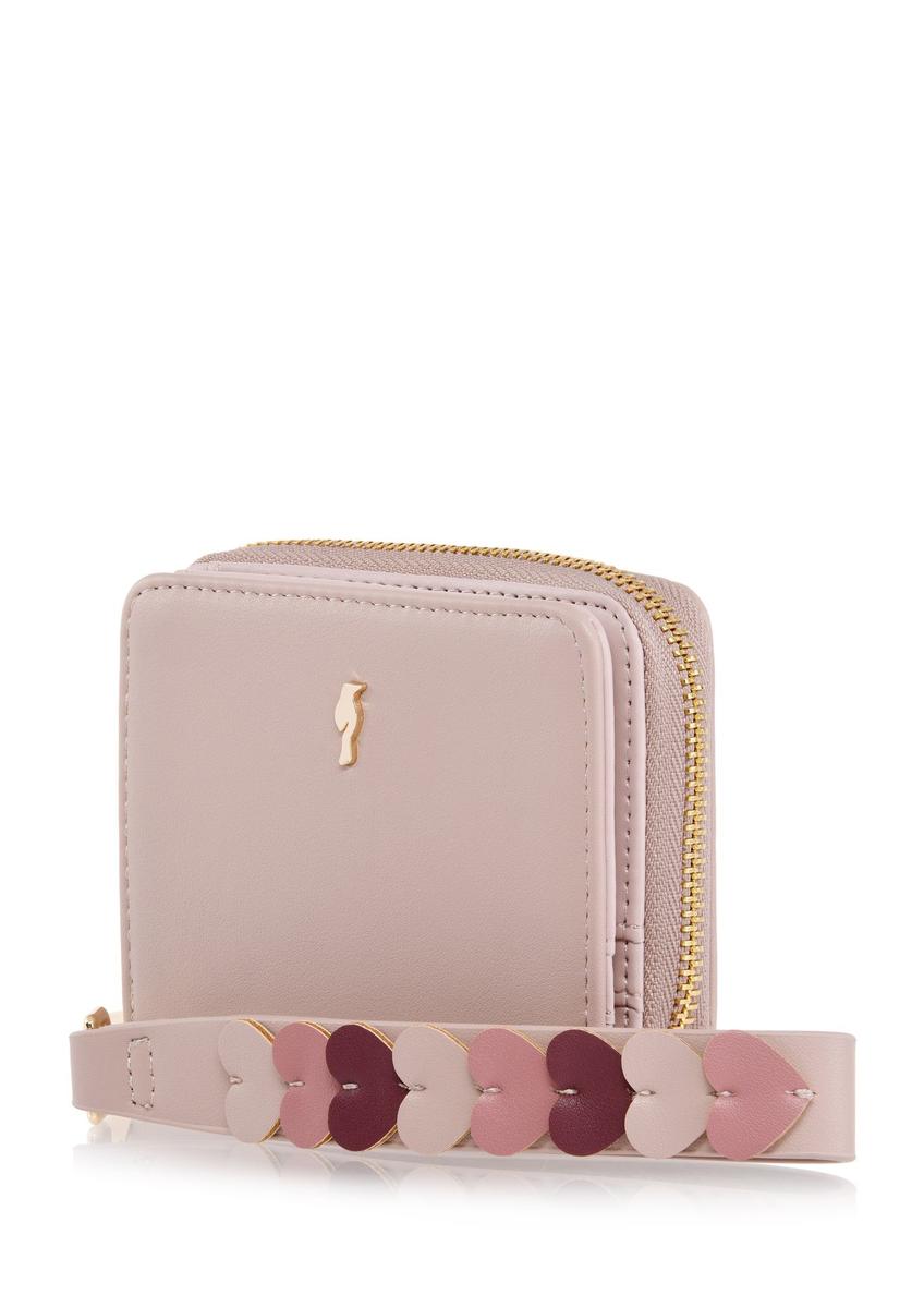 Small pink women's wallet with handle POREC-0395-31(Z24)