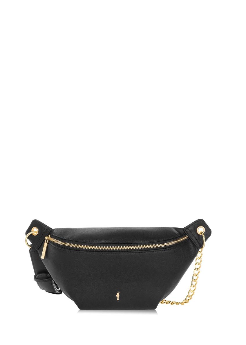Black women's waist bag TOREC-0788C-99(Z25) - front view of the product on a white background.