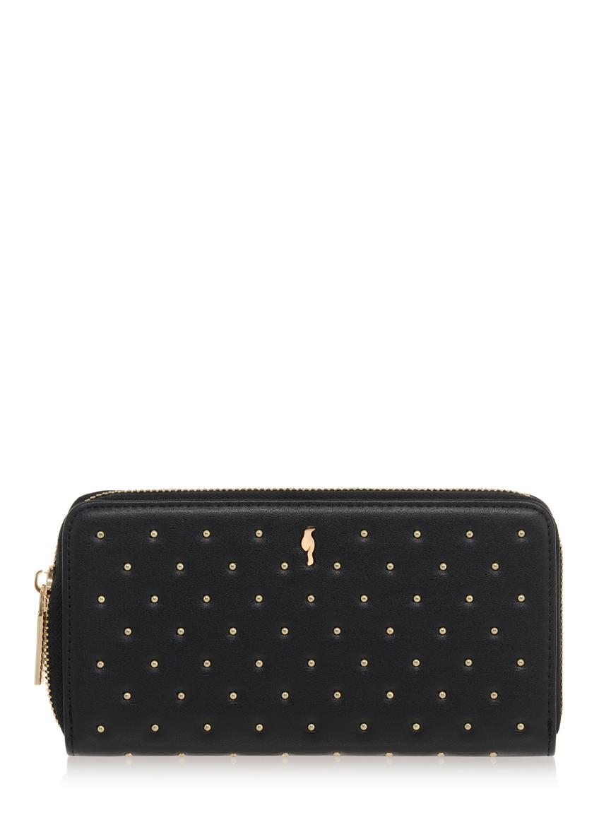 Large black women's wallet with rhinestones POREC-0346-99(Z23)-06