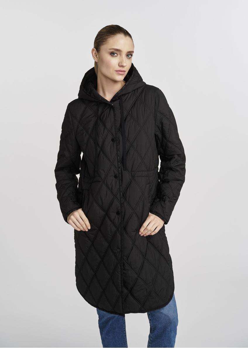 Black quilted women's jacket KURDT-0579-99(W25)-01