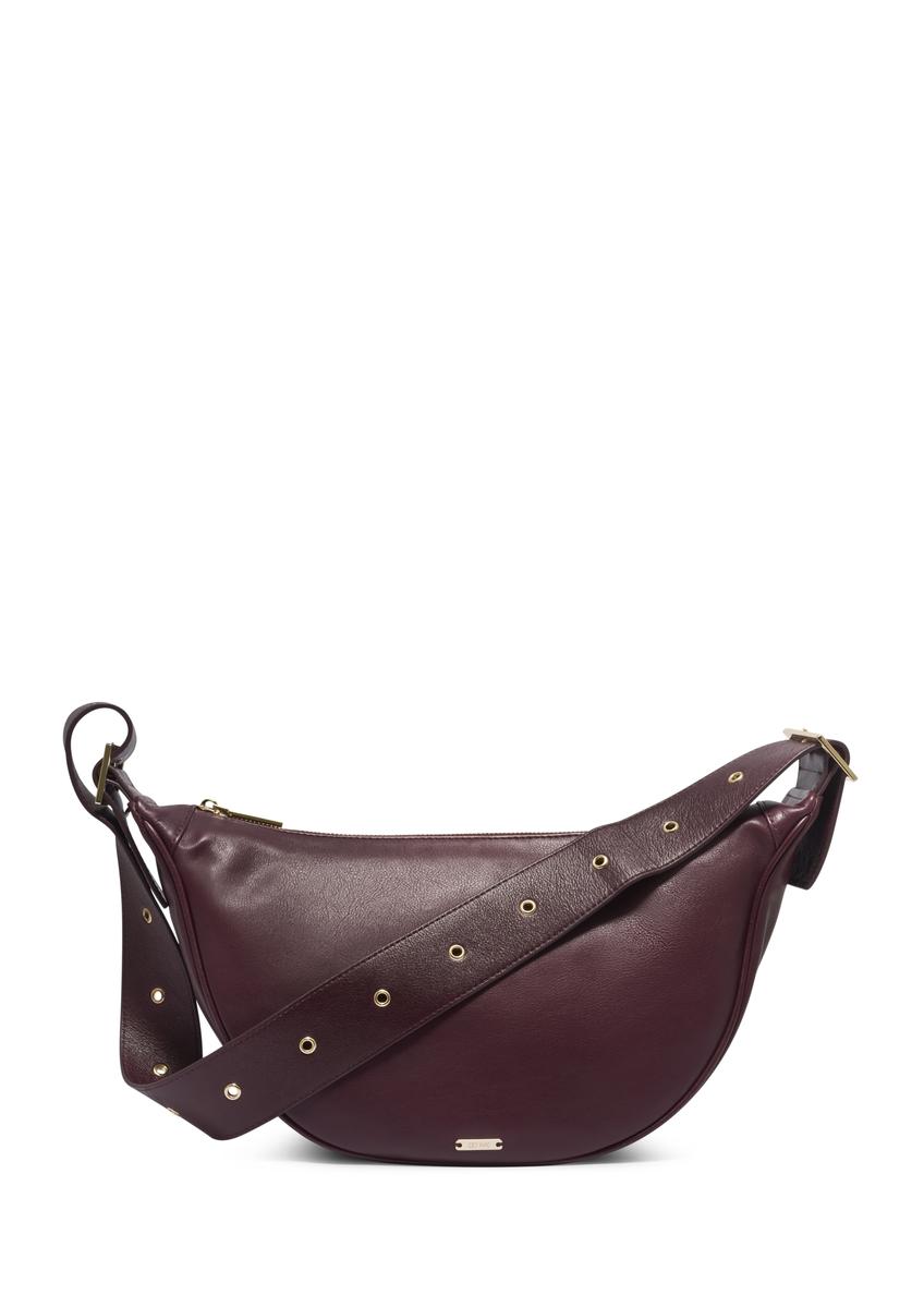 Burgundy semi-circular women's handbag TORES-1350-4D(Z26)