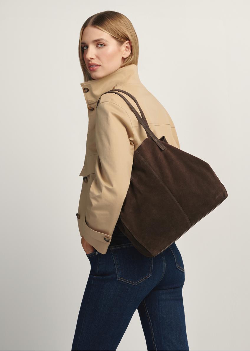 Dark brown leather women's handbag TORES-1252-1I(W26)