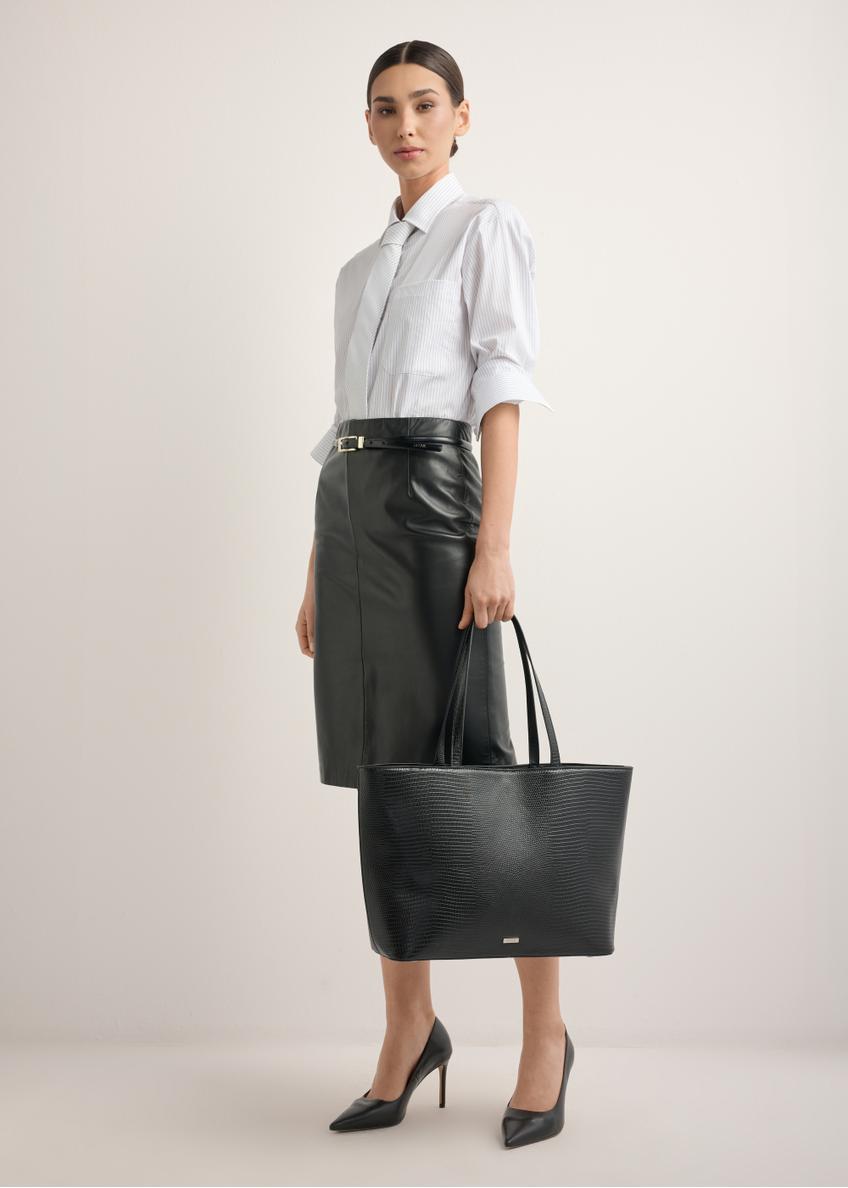 Snake-embossed shopper bag TOREC-1242-9H(Z26)
