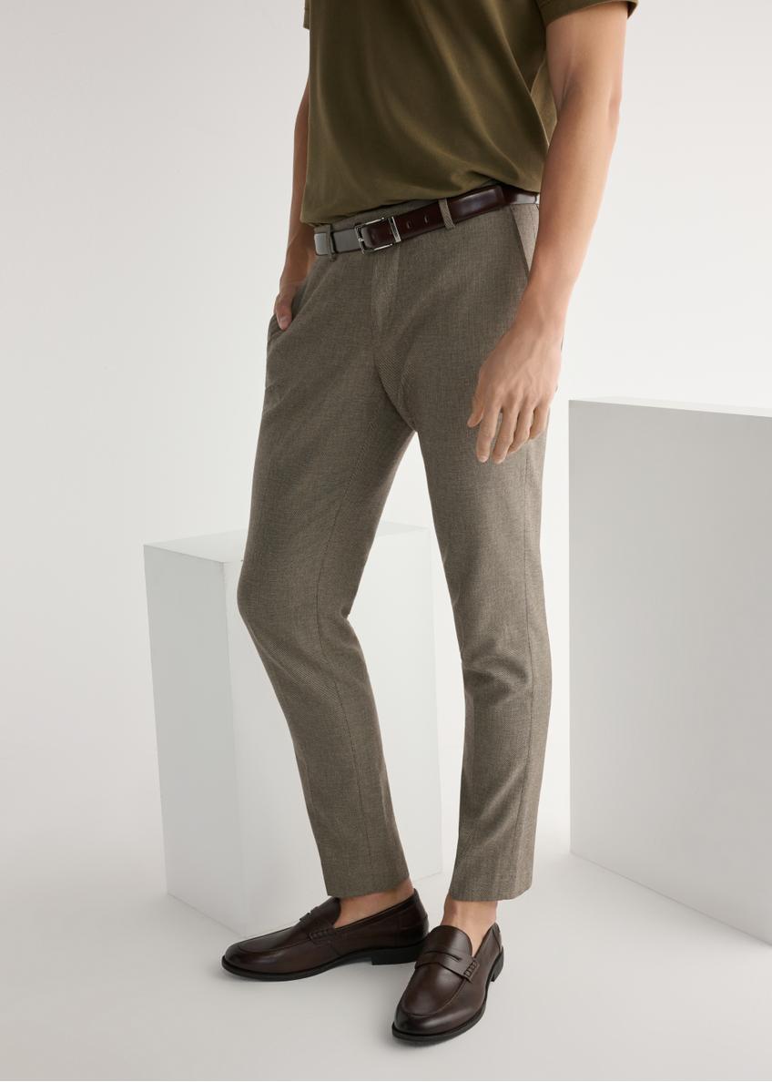 Brown leather men's loafers BUTYM-0482-1I(W26)