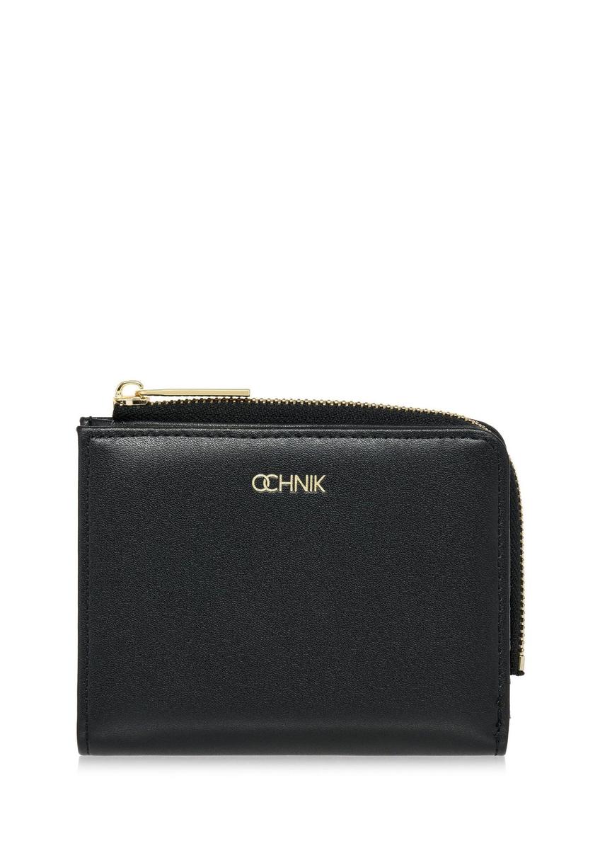 Black small women's wallet POREC-0400A-99(Z25), front product view on white background.