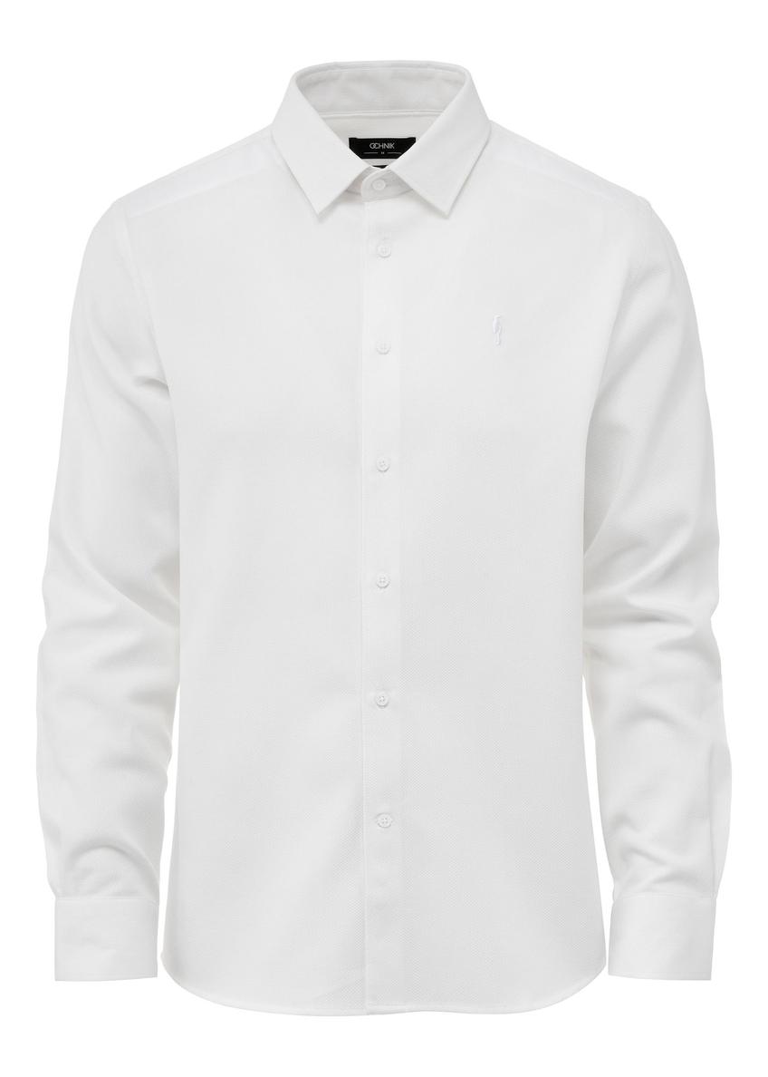 White men's shirt KOSMT-0334-12(Z25)